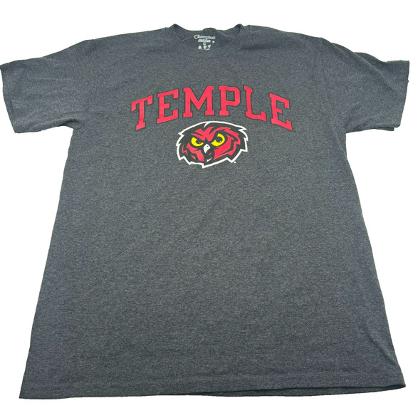TEMPLE UNIVERSITY Medium Vintage Gray Champion Hooter Owl Mascot tee t-shirt‎ - Picture 3 of 7
